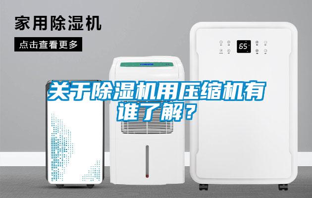 關于除濕機用壓縮機有誰了解？
