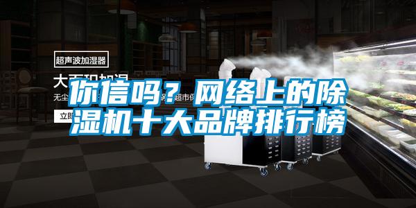 你信嗎？網(wǎng)絡上的除濕機十大品牌排行榜
