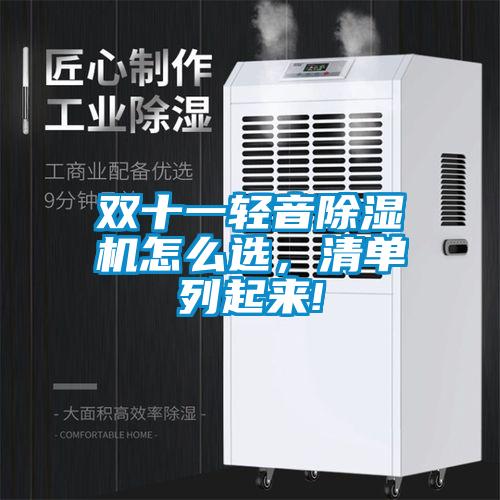雙十一輕音除濕機(jī)怎么選，清單列起來!