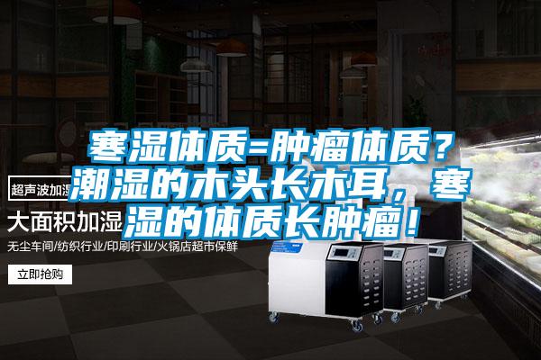 寒濕體質(zhì)=腫瘤體質(zhì)？潮濕的木頭長木耳，寒濕的體質(zhì)長腫瘤！