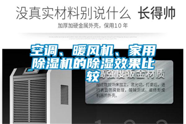 空調(diào)、暖風(fēng)機(jī)、家用除濕機(jī)的除濕效果比較