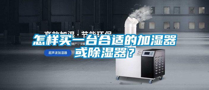 怎樣買一臺合適的加濕器或除濕器？