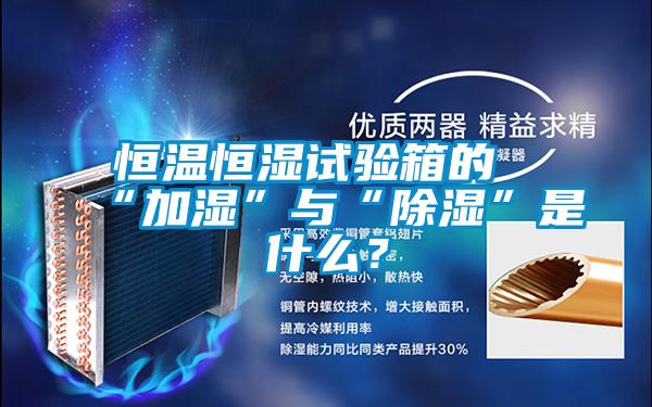 恒溫恒濕試驗箱的“加濕”與“除濕”是什么？