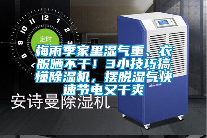 梅雨季家里濕氣重、衣服曬不干！3小技巧搞懂除濕機(jī)，擺脫濕氣快速節(jié)電又干爽