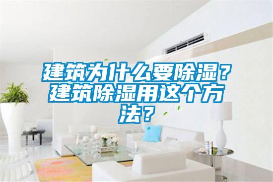建筑為什么要除濕？建筑除濕用這個(gè)方法？