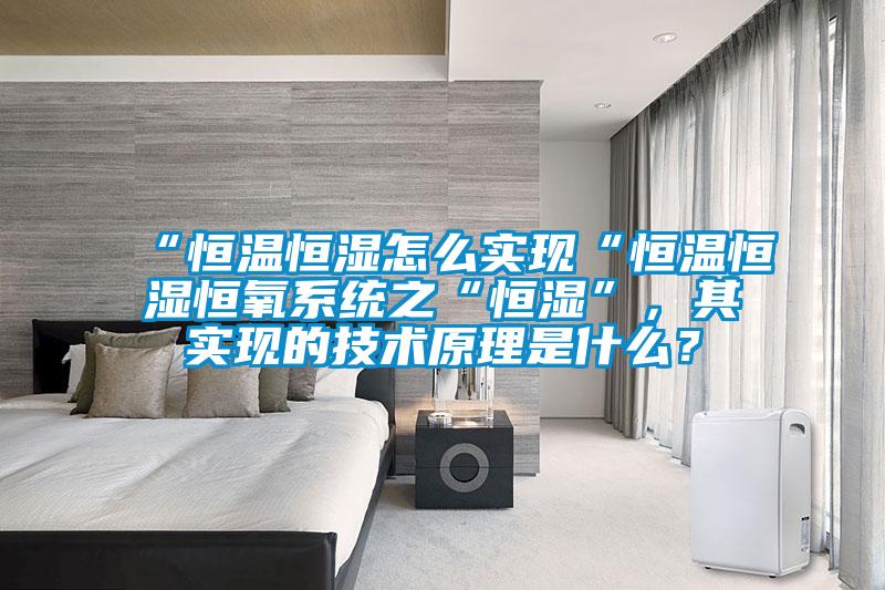 “恒溫恒濕怎么實(shí)現(xiàn)“恒溫恒濕恒氧系統(tǒng)之“恒濕”，其實(shí)現(xiàn)的技術(shù)原理是什么？
