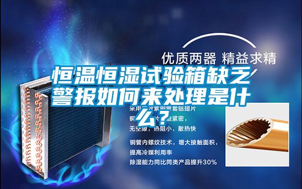 恒溫恒濕試驗(yàn)箱缺乏警報(bào)如何來(lái)處理是什么?