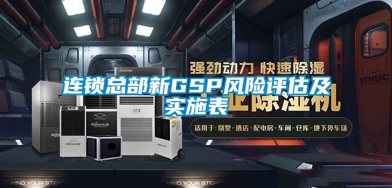 連鎖總部新GSP風(fēng)險(xiǎn)評估及實(shí)施表