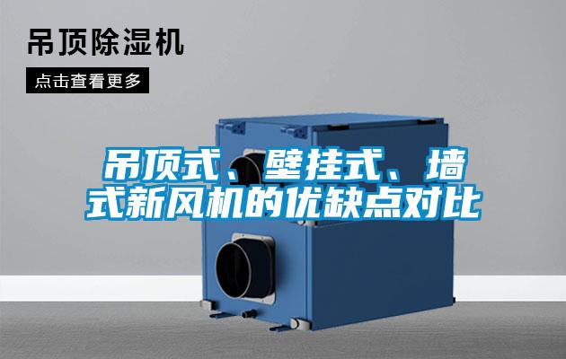 吊頂式、壁掛式、墻式新風(fēng)機(jī)的優(yōu)缺點(diǎn)對(duì)比