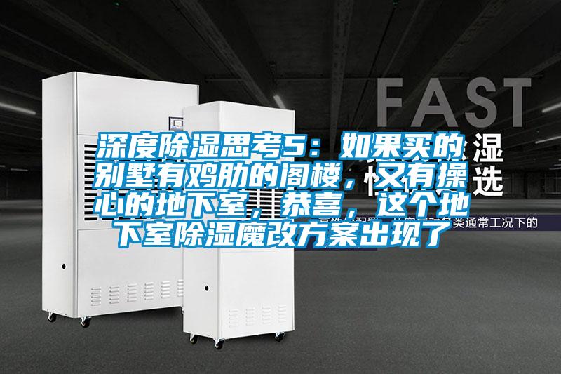 深度除濕思考5：如果買的別墅有雞肋的閣樓，又有操心的地下室，恭喜，這個地下室除濕魔改方案出現(xiàn)了