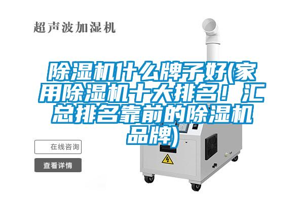 除濕機什么牌子好(家用除濕機十大排名！匯總排名靠前的除濕機品牌)