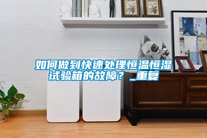 如何做到快速處理恒溫恒濕試驗箱的故障？_重復(fù)