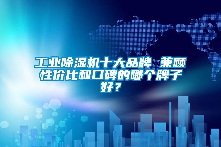 工業(yè)除濕機(jī)十大品牌 兼顧性價比和口碑的哪個牌子好？