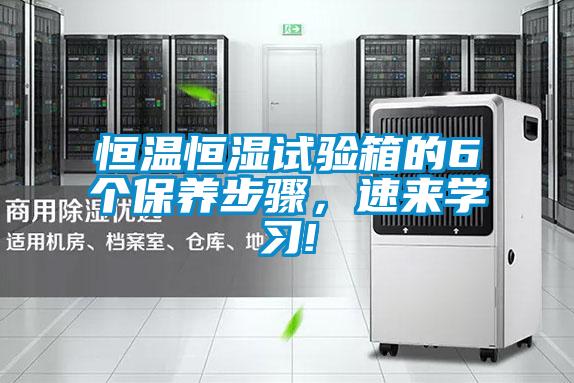 恒溫恒濕試驗箱的6個保養(yǎng)步驟,速來學(xué)習(xí)!