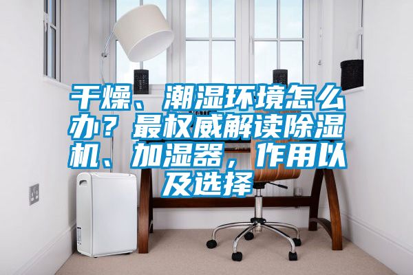 干燥、潮濕環(huán)境怎么辦？最權(quán)威解讀除濕機、加濕器，作用以及選擇
