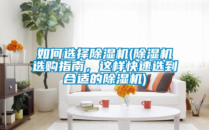 如何選擇除濕機(jī)(除濕機(jī)選購指南，這樣快速選到合適的除濕機(jī))